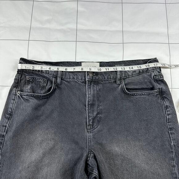 Boden Jeans Womens 30 Washed Black Boyfriend Slouchy Cotton Crop Straight Leg - Picture 9 of 14